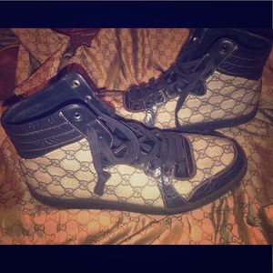 Gucci GG Supreme High 'Crocodile Trim'